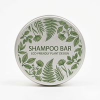 Boîte en métal ronde éco-responsable sans plastique pour shampoing solide, qualité alimentaire, revêtement antirouille, étui en étain pour savon
