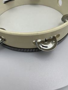 8 Inch Wooden Tambourine Orff Percussion Instrument with Metal Jingles Kids Educational Handheld <b>Drum</b> for Kindergarten Dance OEM - Product Image 6