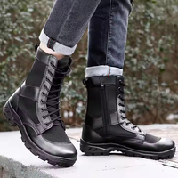 Chaussures de randonnée tactiques respirantes en maille de haute qualité avec lacets, semelle extérieure en caoutchouc mi-mollet, bottes de sécurité pour le travail et l'entraînement en gros