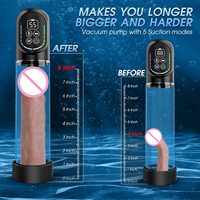 Pompe à vide électrique pour homme avec 5 modes d'aspiration, 6-en-1, extraction automatique d'air, Godet d'exercice pénien, Masturbateur pour hommes