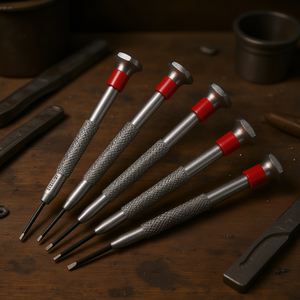 Juego de Destornilladores de Precisión Stanley de 5 Piezas con Mango Metálico y Empuñadura Roja, Kit de Herramientas Profesional - Product Image 3