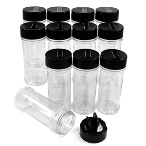 12 PACK 5.5 Oz Plastic Spice Herbs Powders Jars Bottles Containers shaker packaging spice bottles plastic