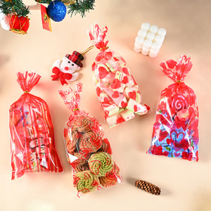 Sac cadeau de saint-valentin en cellophane, sac de cuisson pour biscuits aux bonbons, sacs d'emballage en plastique opp à bouche plate, vente en gros - Product Image 2