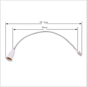 <span class=keywords><strong>Adaptateur</strong></span> d'extension de douille flexible 360 degrés <span class=keywords><strong>E14</strong></span> <span class=keywords><strong>vers</strong></span> <span class=keywords><strong>E27</strong></span> pour <span class=keywords><strong>ampoule</strong></span> LED, support de lampe, rallonge de douille à vis 195mm 295mm 395mm 595mm - Product Image 3