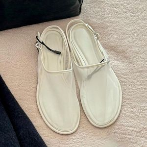 OEM ODM Ballerines Slingback Minimalistes Françaises en Maille Transparente pour <span class=keywords><strong>Femme</strong></span> avec Bride Arrière à Boucle Réglable, Légères, Silencieuses, Semelle Souple Antidérapante - Product Image 2