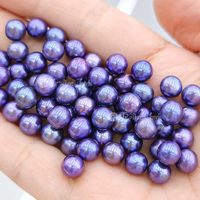 Perles de culture d'eau douce naturelles teintées Muses Jewels, 7 à 8 mm, multicolores, rondes, en vrac, accessoires pour la fabrication de bijoux