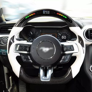 Volante Deportivo de Fibra de Carbono Real con Luces LED de Cambio de Marcha, Diseño Elegante, para <span class=keywords><strong>Ford</strong></span> <span class=keywords><strong>Mustang</strong></span> <span class=keywords><strong>GT</strong></span> <span class=keywords><strong>2018</strong></span>, 2019 y 2020 - Product Image 6
