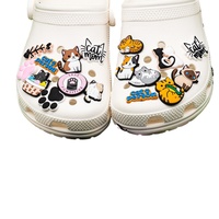 PVC-Material Tierfiguren Clog-Charms Schuhdekorationen Kundenspezifischer Großhandel Niedliches Katzendesign 2,5-3,5cm Für Alle Geschlechter Hergestellt in Fujian China