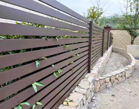 Clôture modulaire de conception moderne, panneaux de clôture horizontaux pour la protection de la vie privée, clôture de jardin extérieure