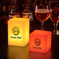 Boîte à lumière moderne personnalisée avec logo de marque, centre de table d'entreprise, numéro de table, décoration d'événement hôtelier, bloc d'affichage LED personnalisable
