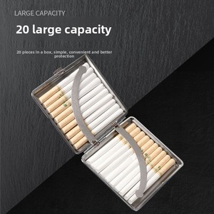 Étui à cigarettes <span class=keywords><strong>en</strong></span> <span class=keywords><strong>cuir</strong></span> véritable <span class=keywords><strong>de</strong></span> qualité supérieure, 20 pièces, avec cadre métallique, <span class=keywords><strong>en</strong></span> <span class=keywords><strong>cuir</strong></span> <span class=keywords><strong>de</strong></span> vachette, élégant, magnétique, <span class=keywords><strong>pour</strong></span> hommes - Product Image 4