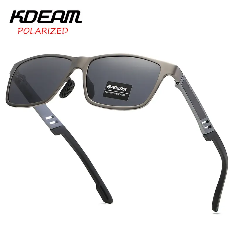 KDEAM Aluminium Magnesium Sonnenbrille für Männer Real Film Polarisierte Fahr sonnenbrille Metall Quadrat Outdoor Sonnenbrille KD6560S