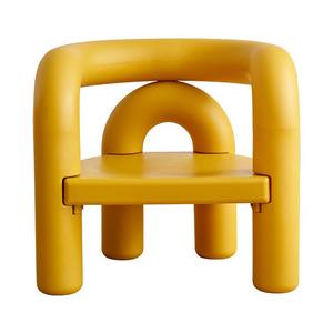 Sillón de Diseño Nórdico Moderno con Tubo Curvo, Sillón Individual para Sala de Estar, Sillón de Plástico Relleno de Espuma, para Adultos y Personas Mayores - Product Image 5