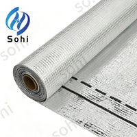 Membrane d'isolation en aluminium laminé imperméable Sohi, rouleau de mousse réfléchissante renforcé de tissu PE pour la construction