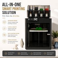 Printer 3D Bamboo Lab P1S Combo, Pencetakan Multiwarna 16 Warna, Siap FDM Suhu Tinggi, Pengiriman Cepat, Kalibrasi Otomatis
