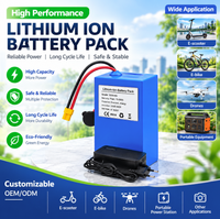 Paket Baterai Lithium Ion Semi Solid State 18650 6Ah 10Ah 12V 24V 36V 48V 10S2P untuk Skuter Hoverboard Papan Keseimbangan
