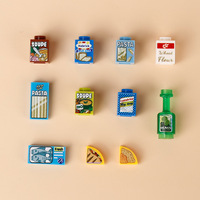 MOC ville rue chiffres boisson bouteille bloc de construction supermarché lait Soda bière boisson vin accessoire modèle briques enfant jouet cadeau