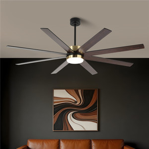 Ventilatore da Soffitto Moderno Grande con Luce <span class=keywords><strong>LED</strong></span>, 8 Pale in ABS, per Soggiorno, Sala da Pranzo, Camera da Letto, Villa, Hotel - Product Image 1