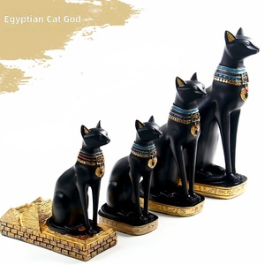 Artigianato in Resina per la Casa, Arte Popolare, Ornamenti Esotici del Dio Gatto Egiziano, Stile Europeo e Americano, Decorazioni Uniche per la Casa, Artigianato - Product Image 3