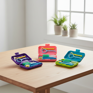 Kit orthodontique : <span class=keywords><strong>Brosse</strong></span> à dents, <span class=keywords><strong>Brosse</strong></span> interdentaire, Fil <span class=keywords><strong>dentaire</strong></span>, Dissolvant d'<span class=keywords><strong>appareil</strong></span> orthodontique, <span class=keywords><strong>Brosse</strong></span> pour espaces interdentaires - Product Image 1