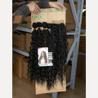 Extensions de cheveux à coudre en fibre protéinée Jerry Kinky Burmese Indian Curly, 300g, 4X, 18 pouces, personnalisables en gros
