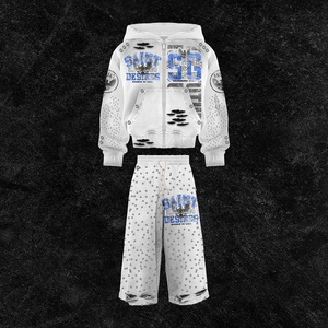 Survêtement pour homme en mélange polyester/coton imprimé, best-seller, logo personnalisé, haute qualité, fournisseur en gros, survêtement décontracté pour homme - Product Image 4