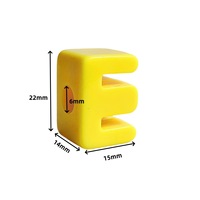 Perles en vrac 3D en acrylique épais avec initiales, pour la fabrication de chaînes de téléphone DIY, perles colorées de 6 mm à grand trou avec lettres A-Z pour la création de breloques de sacs