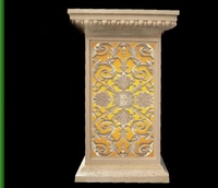 Pilar cuadrado de columna de pedestal de hormigón decorativo romano clásico de alta calidad para jardineras de estado de jardín
