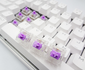 Interrupteur linéaire DUROCK L4 67g Interrupteur violet crème avec boîtier transparent clair Série L Interrupteurs mécaniques linéaires L4 - Product Image 4