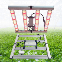 Lampu LED Grow Light ANDY Indoor Dimmable Full Spectrum Biru Merah 4 Bar Aluminium Alloy 240W untuk Rumah Kaca Tanaman