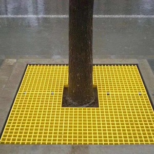 Haoyang Fiberglass Tree Grate 326 Yellow Grid Panel For Municipal Engineering With High Compressive Strength - Product Image 1