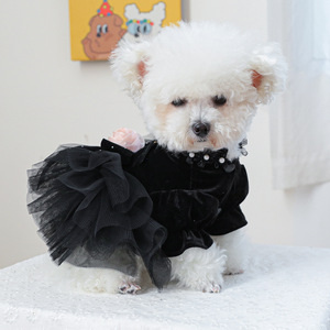 PETCIRCLE Pet Circle Spring and Autumn Pet Clothing Small Dog Puppy <b>Cat</b> <b>Clothes</b> Sahara Rose Wedding Dress - Product Image 3