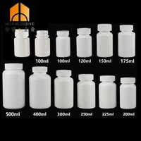HDPE Blanc Noir Opaque Carré En Plastique Large Bouche En Plastique Médecine Capsules Conteneur Pilule Bouteille