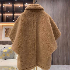 新入荷 シェアリングウールファーコート ファッションラムファーポンチョ テディコート レディース - Product Image 2