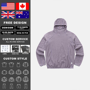 KingSen Vente en gros Sweat à capuche oversize pour homme en polaire tricotée 100% polyester de haute qualité, brodé, col montant personnalisé - Product Image 2