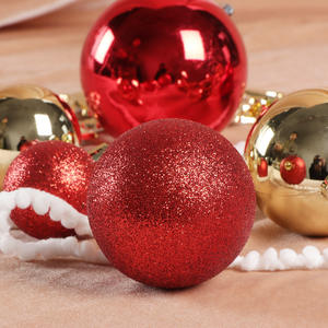 Adornos para Árbol de Navidad, Bolas de Plástico de 3cm, 4cm y 8cm con Lentejuelas y Gráficos Decorativos - Product Image 2