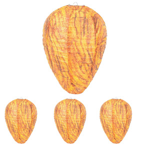 Prix d'usine – Lot de 4 leurres pour nids d'abeilles <span class=keywords><strong>suspendus</strong></span> – Éloignez-vous <span class=keywords><strong>des</strong></span> guêpes, <span class=keywords><strong>des</strong></span> frelons et <span class=keywords><strong>des</strong></span> abeilles – Abat-jour de lanterne en forme de ruche - Product Image 3