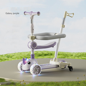 Trottinette pour enfants OEM ODM, 1 à 12 ans, pneus épais, musique, lumière, trottinette pour filles et garçons - Product Image 3