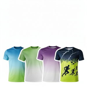 เสื้อยืดวิ่งแบบซับลิเมชั่นสั่งทำพิเศษ แห้งเร็ว ระบายอากาศได้ดี ผลิตจากโพลีเอสเตอร์ เหมาะสำหรับกีฬา มาราธอน งานแข่งขัน และชุดทีม - Product Image 1
