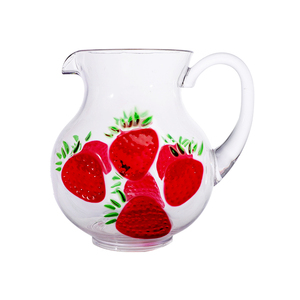 Linda copa de <span class=keywords><strong>vino</strong></span> acrílica con relieve de fresa, vaso y jarra de fresa adorable, jarra divertida y elegante para bebidas de verano - Product Image 3