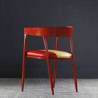 Chaise de salle à manger nordique coloré net rouge dossier créatif chaise de café thème restaurant lait thé boutique loisirs fer cercle chaise