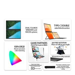 Eimio nhà phân phối 15.6 "60Hz 2.5K đôi màn hình hiển thị máy tính xách tay dual-màn hình di động màn hình cho máy tính xách tay với điều chỉnh - Product Image 3