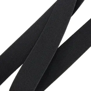 Fabrik benutzer definierte Farbe Twill Spandex Gummiband Doppel Twill elastisches Gurtband für Bekleidungs zubehör Schuh