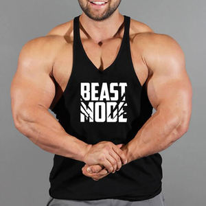 Camiseta Deportiva Informal para Hombre, para Fisicoculturismo, Fitness, Correr, Gimnasio, Chaleco de Malla, Camiseta sin Mangas, Ropa Deportiva, 100% Algodón - Product Image 1