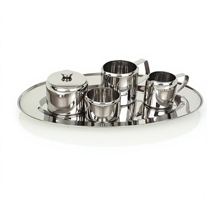 Stainless Steel <b>Tea</b> <b>Set</b> With Lid Minimalist Design Water <b>Pots</b> Kettles With Handle Metal Drinkware - Product Image 1
