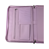 PU cuir fermeture éclair conférence Document ensemble dossier Sublimation imprimé en cuir porte-documents portefeuille dossier pour tablettes ordinateurs