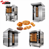 Four rotatif pour macarons, biscuits, 5, 10, 15 plateaux, électrique, gaz, air chaud, équipement de production de boulangerie commerciale, machine d'usine