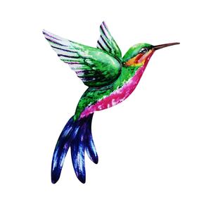Colibrì parete in metallo arte scultura verde uccello Design per la porta o soggiorno decorazione - Product Image 1