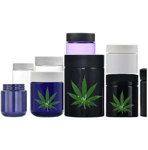 250ml 300ml 500ml Health care products bottle, matte black hemp plastic bottles packaging CBD containers