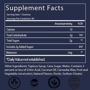 Gomitas de Melatonina para Niños, Venta Caliente OEM/ODM, Melatonina Infantil para un Sueño Reparador, 90 Gomitas con Sabor a Frambuesa - Product Image 2